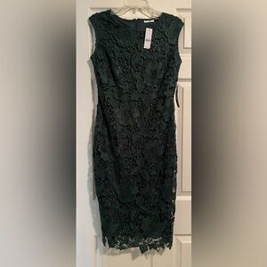 New York and Company stretch green lace dress